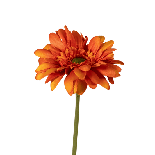 Zijden bloem Gerbera - donker oranje