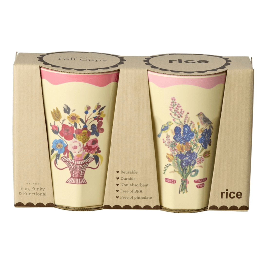 Set van 2 bekers Large– Nathalie Lété Print - Rice