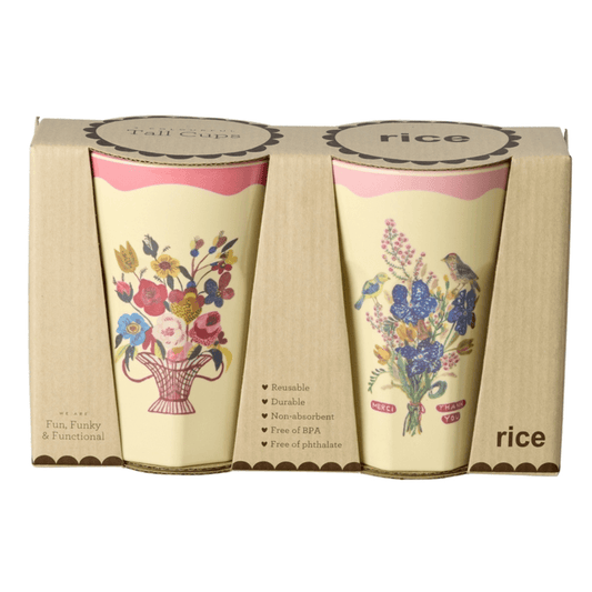 Set van 2 bekers Large– Nathalie Lété Print - Rice