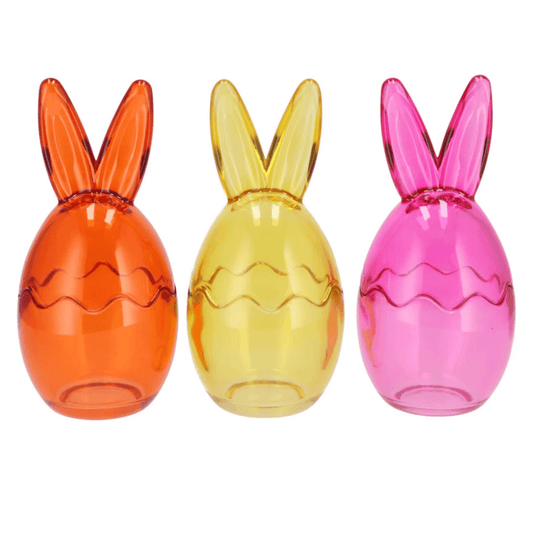 Glazen Paas Potjes  – Oranje,Geel en Roze