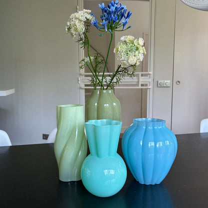 Glazen Vaasje Twister - Lime groen– 25cm