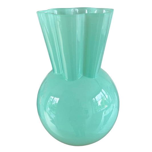 Glazen Vaasje Oceaan blauw– 21 cm hoog