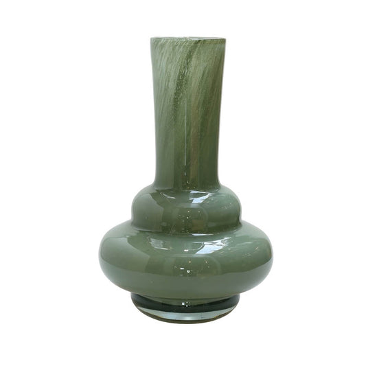 Glazen vaas - groen – 35 cm