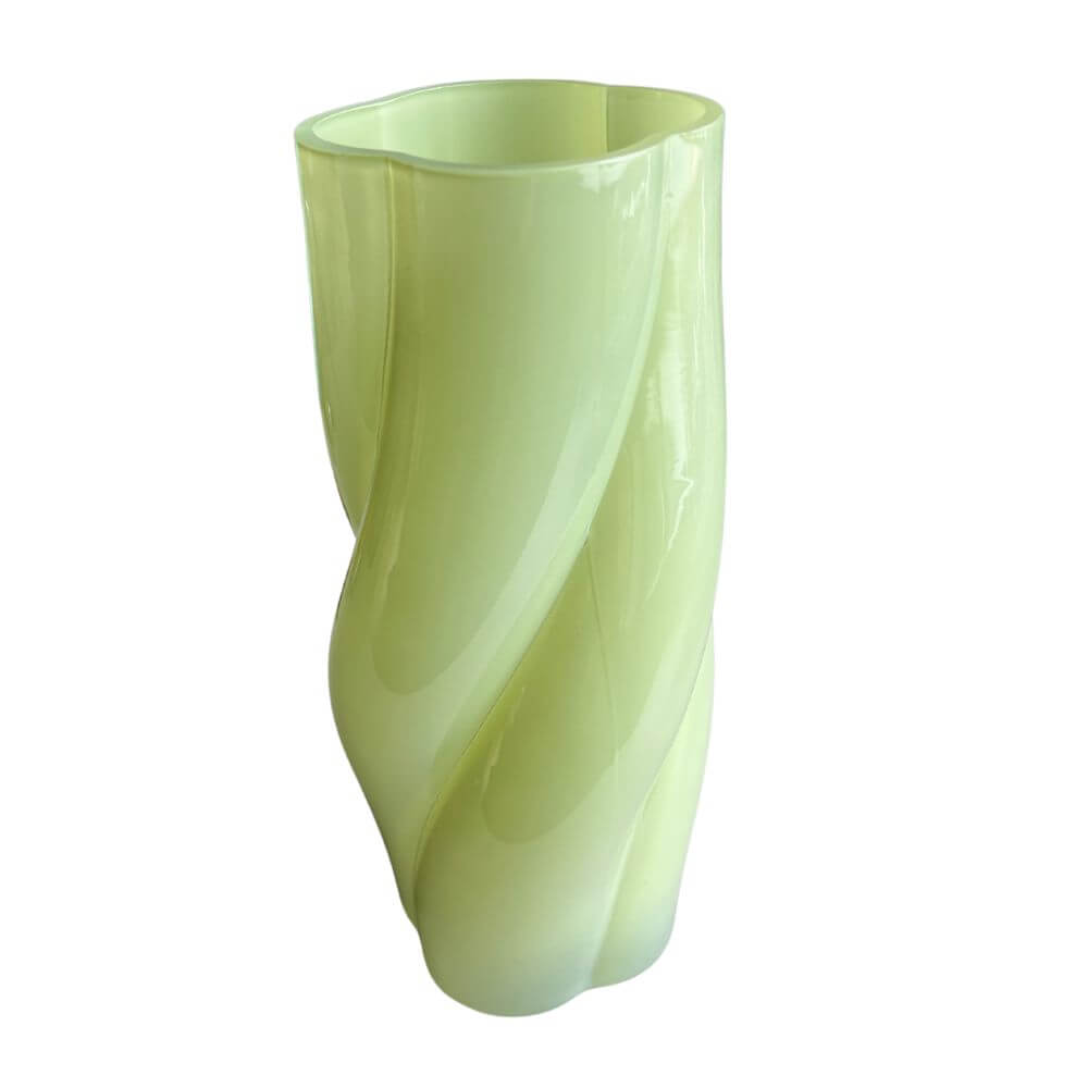 Glazen Vaasje Twister - Lime groen– 25cm