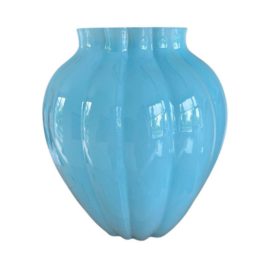 Diepblauw Glazen Vaasje – 20,5 cm hoog