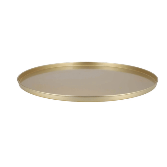 Rond Goudkleurig Dienblad –  Ø37 cm - Metaal