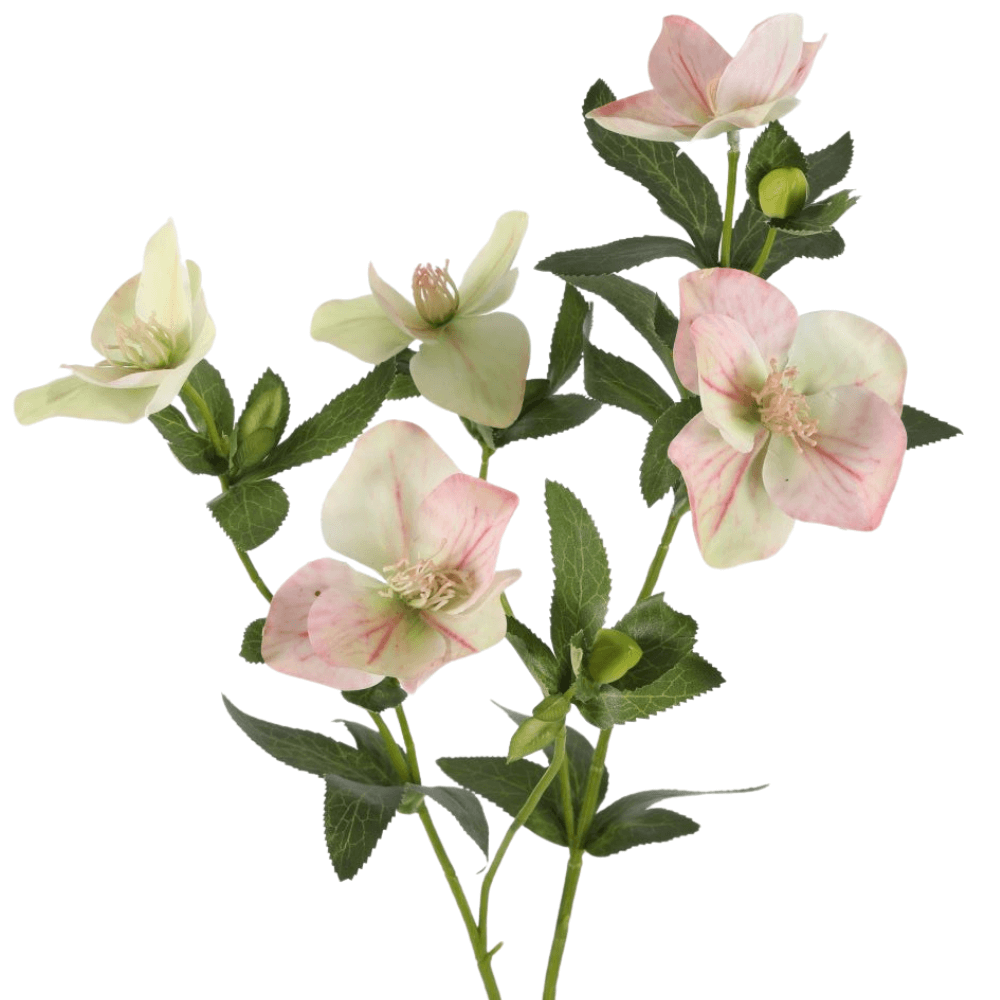 Helleborus Kunstbloem – 74 cm – Kerstroos