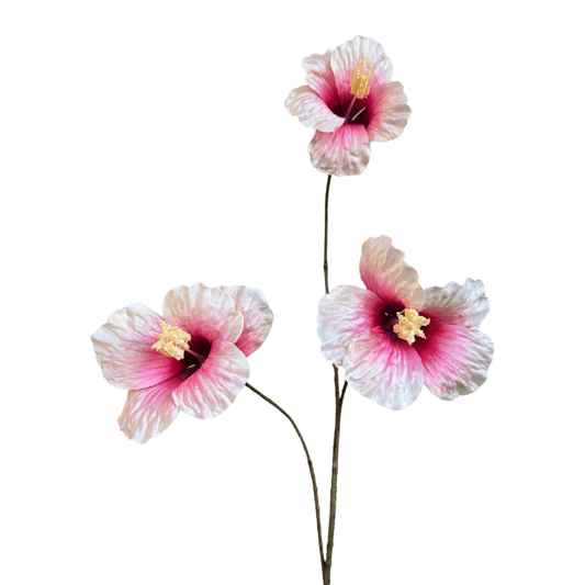 Kunst Hibiscus Bloementak – 85 cm - pastel