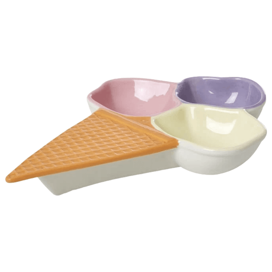 Ijs wafel schaaltje in Creramiek Multicolor- Rice