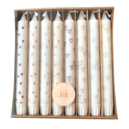 Kaarsen LOVE 8 stuks - Rustik lys