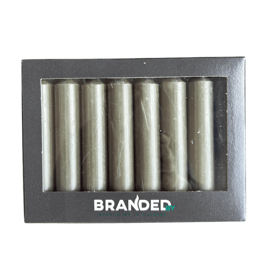 Korte Dinerkaarsen – Set van 8 – Olijf