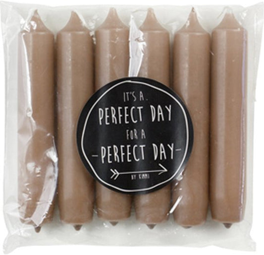 Kaarsen Rustik Lys walnoot verpakt per 6