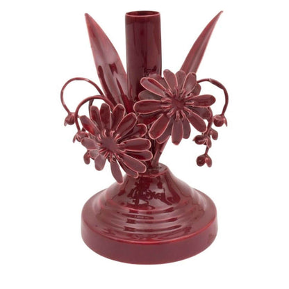 Bloemenkandelaar metaal - Burgundy