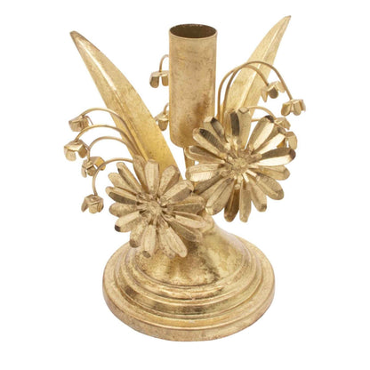 Bloemenkandelaar metaal - Goud