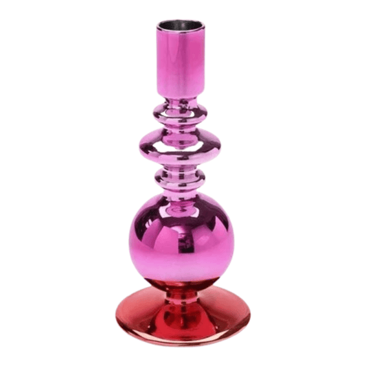 kandelaar spiegelglas roze rood Gift Company