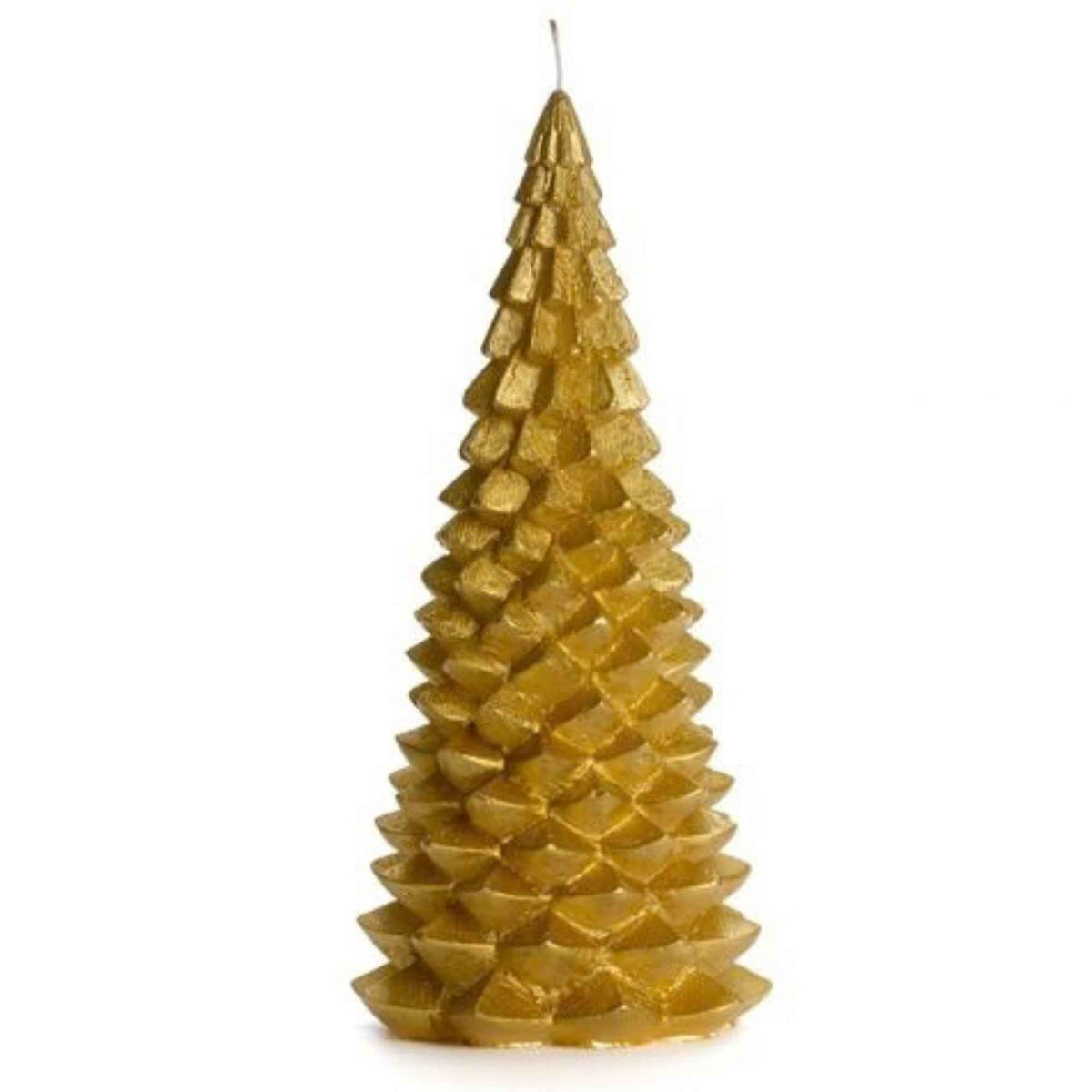 Grote kerstboomkaars goud – 30 cm - 100 branduren