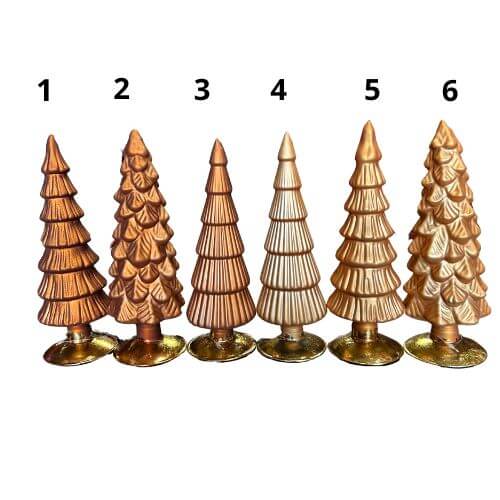 Kerstboompjes Zand –metallic Glas