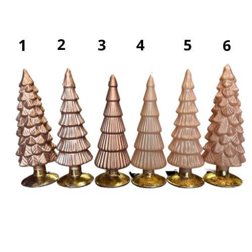 Kerstboompjes Zand –mat en metallic Glas