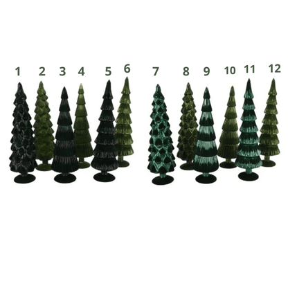 Weihnachtsbäume aus Glas – in 2 Größen – Transparent