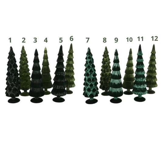 Weihnachtsbäume aus Glas – in 2 Größen – Transparent