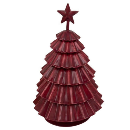 Metalen kerstboom - Burgundy - 22 cm