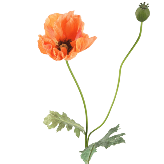 Kunstbloem  Klaproos Oranje – 74 cm
