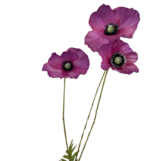 Silka Kunstbloem Klaproos - Licht Paars – 81 cm