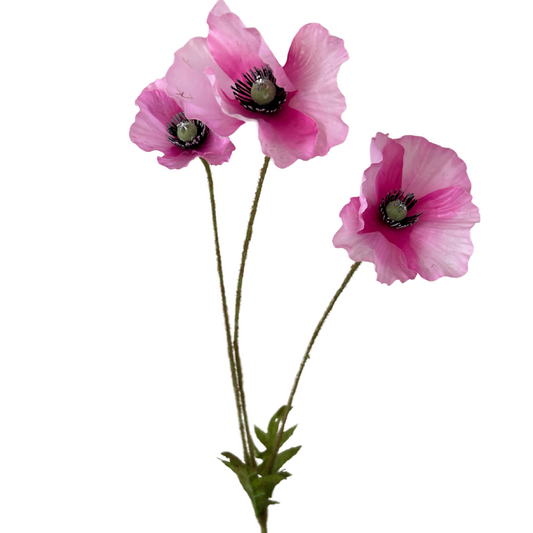 Silka Kunstbloem Klaproos - Roze – 81 cm