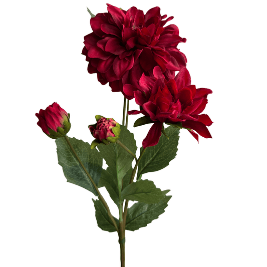 Kunst Dahlia -rood - 91cm