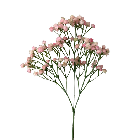 Gipskruid kunsttak in roze 66cm