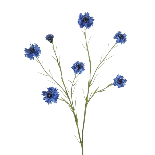 Zijden Korenbloem blauw - 89cm hoog