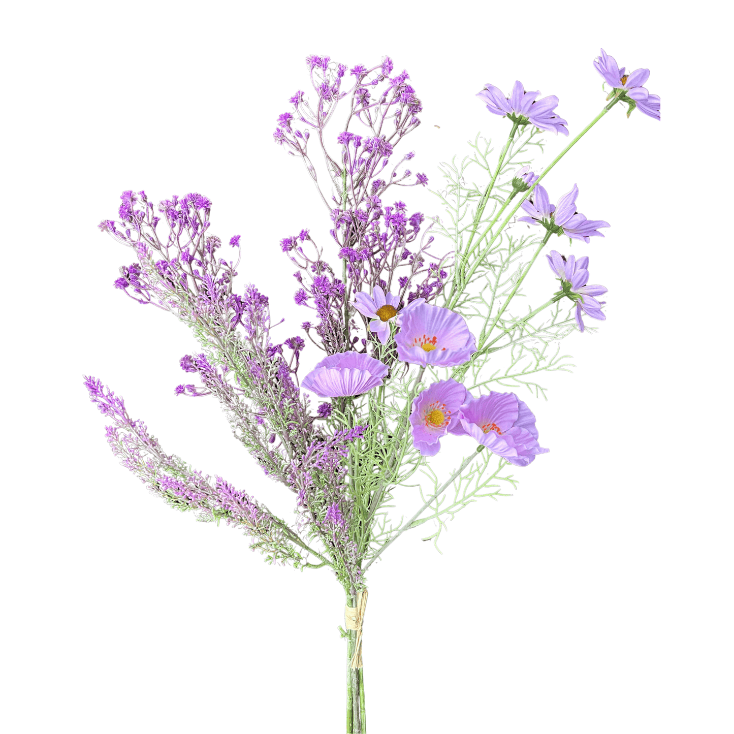 Kunst Veldboeket - Paars - 78cm Hoog