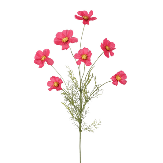 Kunst Cosmos Tak met 7 bloemen- Roze