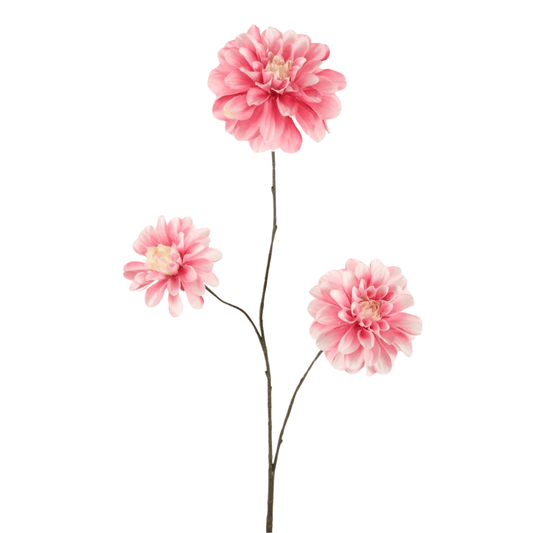 Zijden Dahlia  – Roze – tak met 3 bloemen