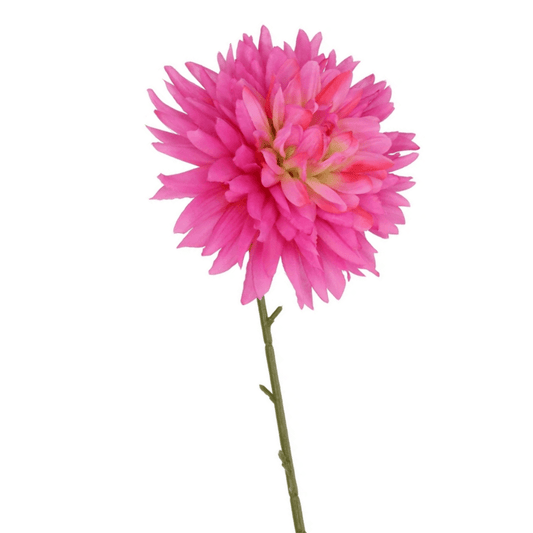 Kunstbloem Dahlia in paars/geel