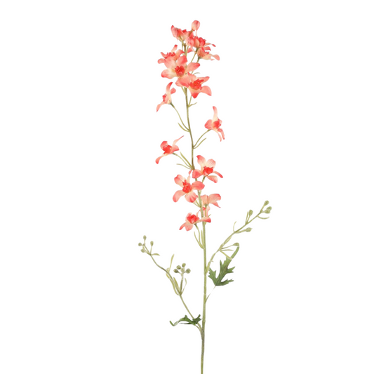 Zijden Larkspur Kunstbloem Koraalroze - 85cm