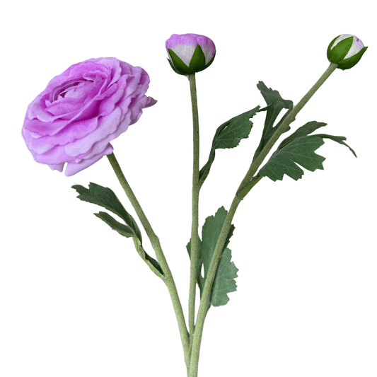 Zijden Bloem Ranonkel - Lila - 50cm