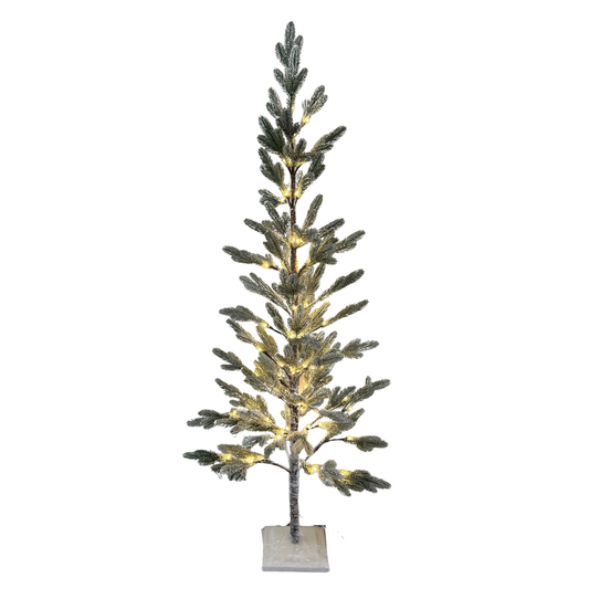 Kunstkerstboom met LED-verlichting – 180 cm – Besneeuwd