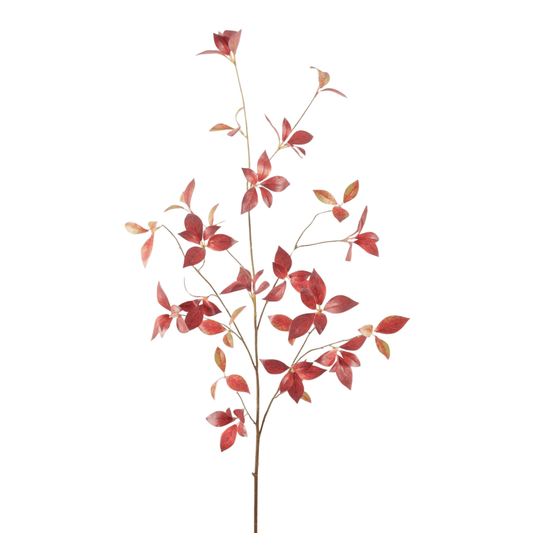 Brasiliana Leaf kunsttak - rood - 115 cm