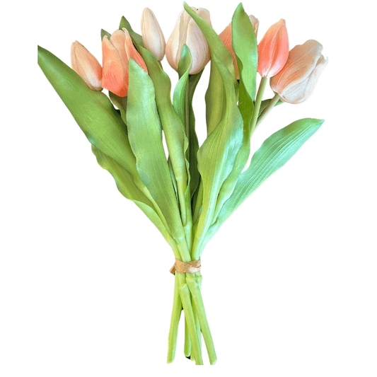 Kunsttulpen boeketje in Peach