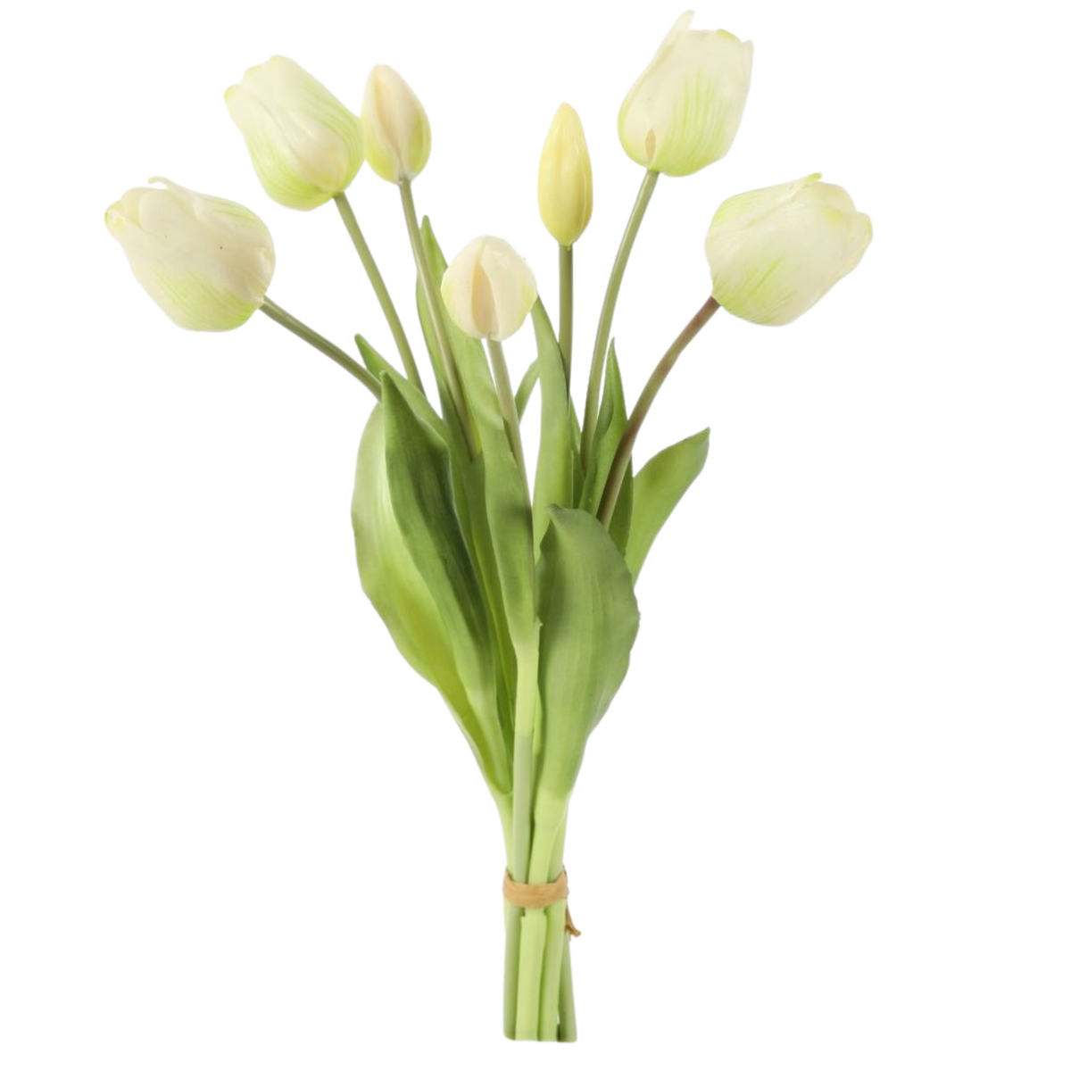 Künstlicher Tulpenstrauß - Real Touch - Weiß