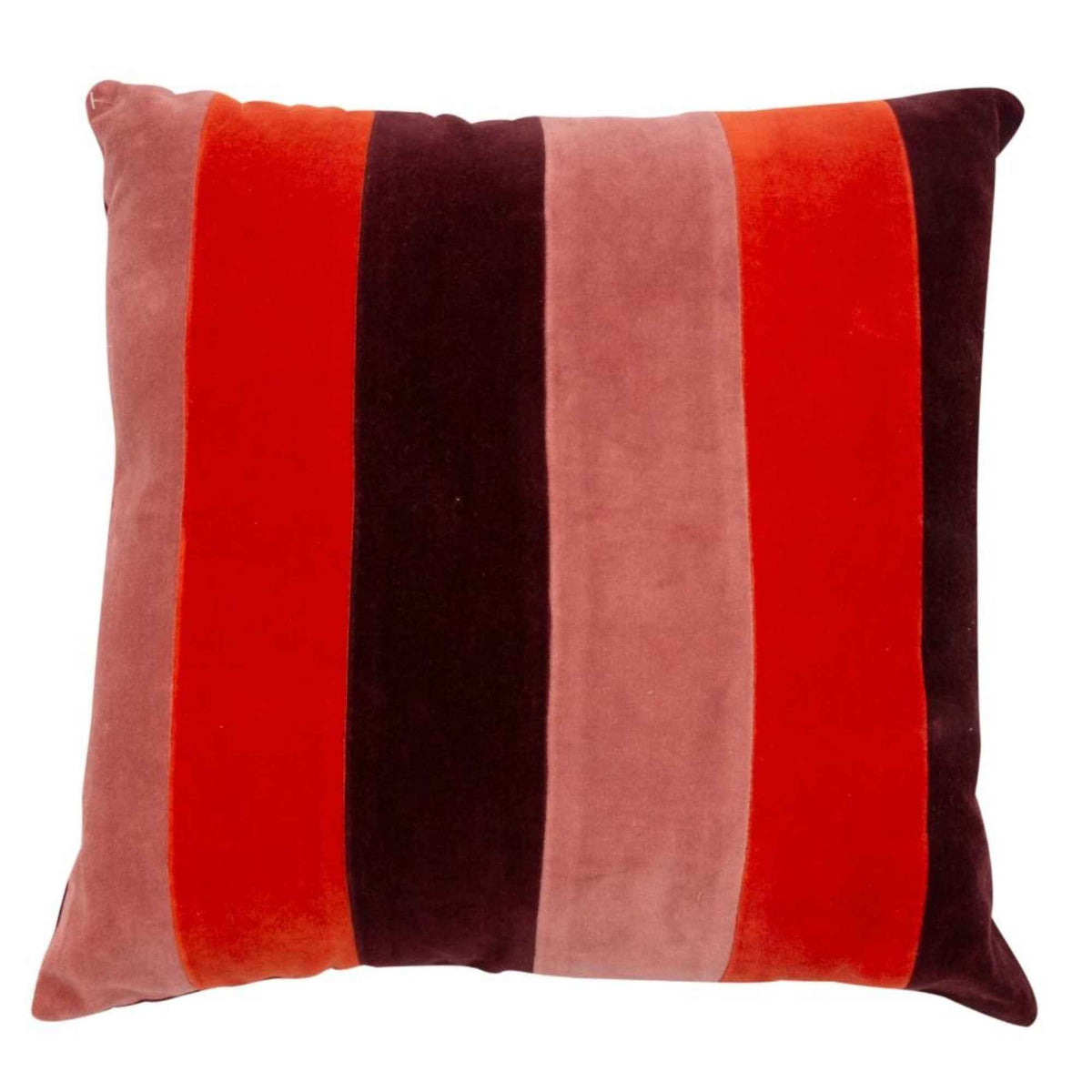 Gestreept Burgundy kussen - 45x45 cm