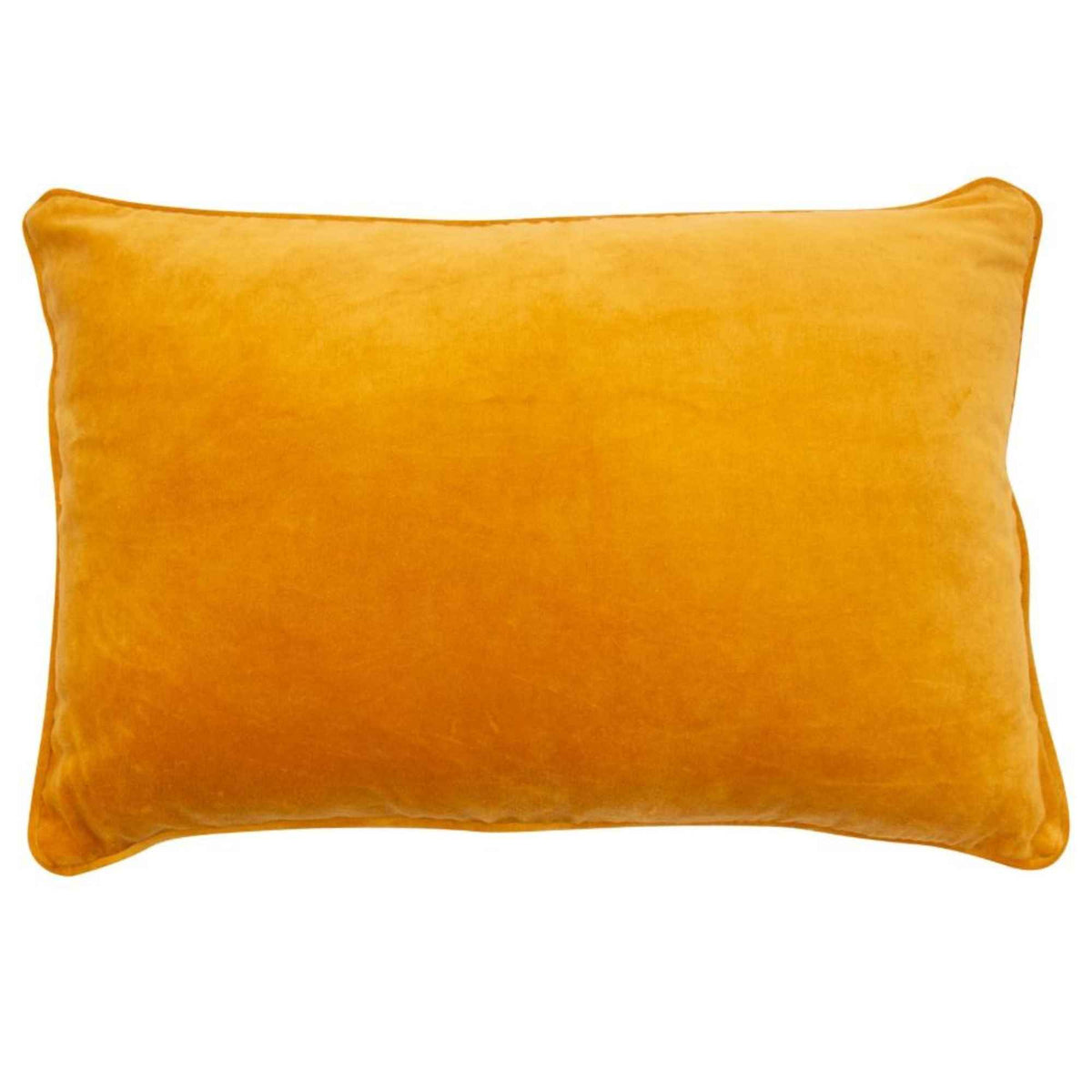 Oker velvet sierkussen - 40x60 cm