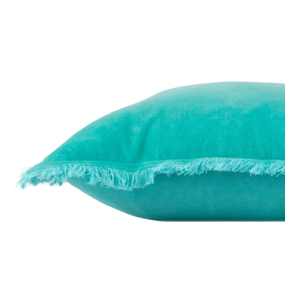 Velvet kussen - Azuurblauw – 45 X 45 cm- incl. vulling