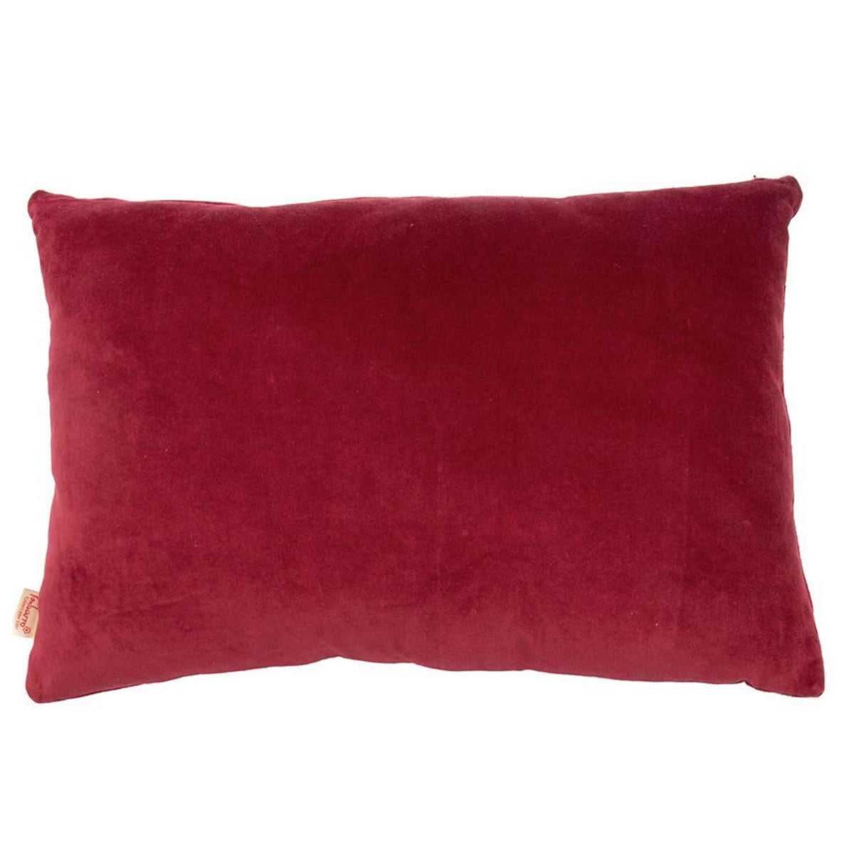 Burgundy velvet sierkussen - 40x60 cm