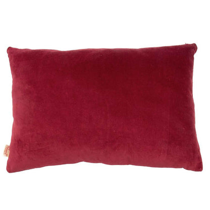 Burgundy velvet sierkussen - 40x60 cm