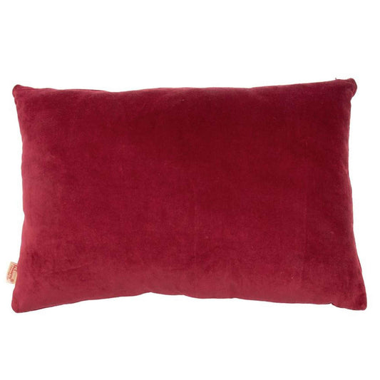 P Burgundy velvet sierkussen - 40x60 cm