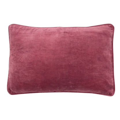 Mauve velvet sierkussen - 40x60 cm