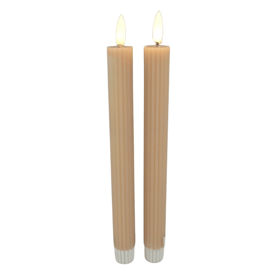 LED Dinerkaarsen incl afstandsbediening – Set van 2 – Koffie  – excl. batterijen