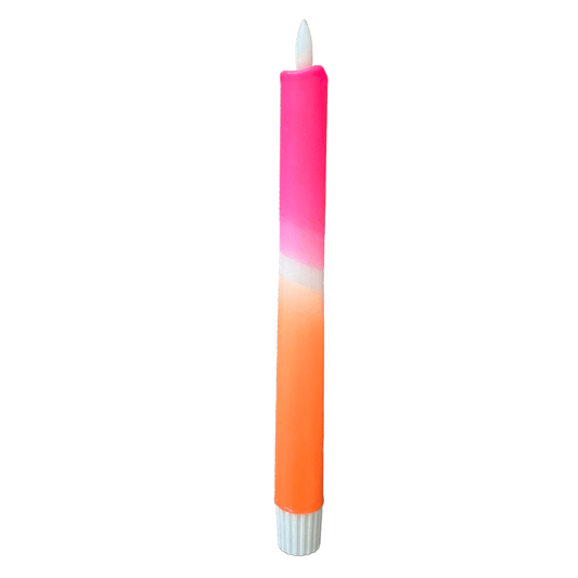 Ledkaars roze-oranje incl. batterijen